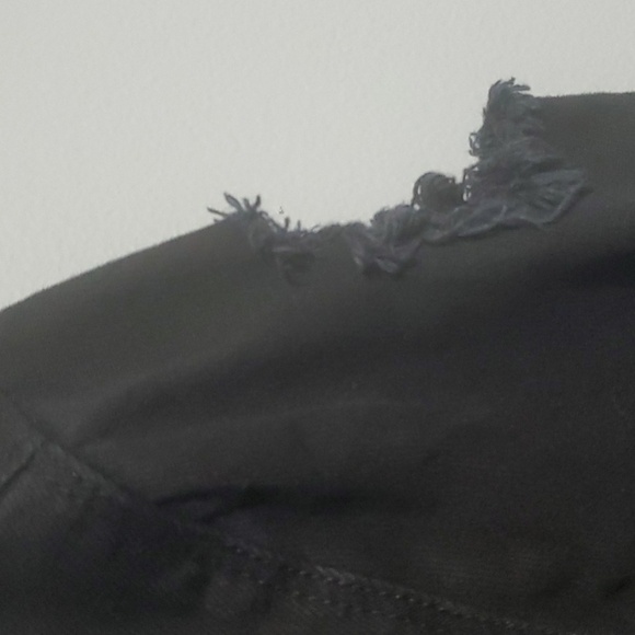 Hot Topic jacket men's size small black destructed denim unisex 100% Cotton - Picture 5 of 10